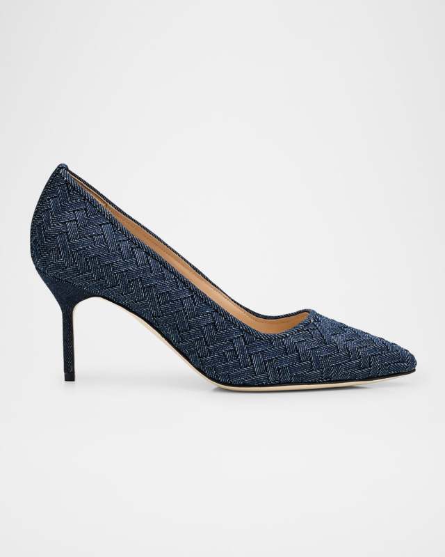 BB Chambray Pointed Pumps
